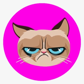 Animals & Pets - Cartoon Grumpy Cat, HD Png Download, Free Download