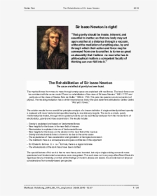 Sir Isaac Newton, HD Png Download, Free Download