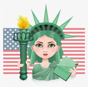 Statue Of Liberty Illustration American Goddess Ⓒ - Dibujos De La Estatua De La Libertad, HD Png Download, Free Download
