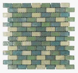 Hammered Aqua Brick Mosaic X Tiles From - Wall, HD Png Download, Free Download