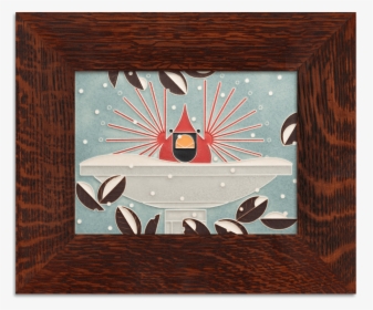 Decorative Art Tiles - Motawi Cardinal Charley Harper Birdbath, HD Png Download, Free Download