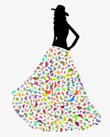Transparent Dress Vector Png - Silhouette Lady In A Dress, Png Download, Free Download