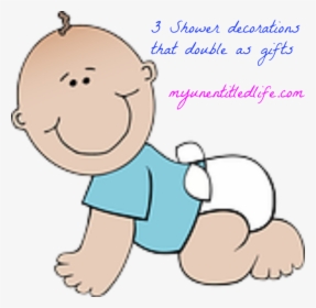 3 Baby Shoewr Decorations That Double As Gifts - Baby Boy Clip Art, HD Png Download, Free Download