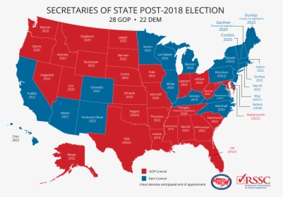Secretaries Of State - United States Map Grey, HD Png Download, Free Download