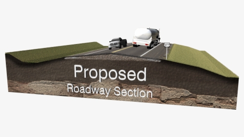 Proposed Roadway Typical Section - Freeway, HD Png Download, Free Download