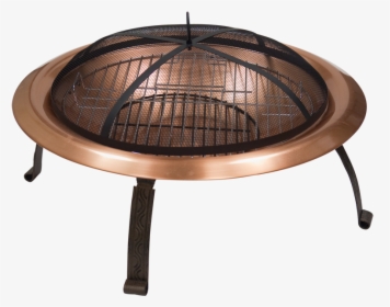Black Steel Log Grate & Chrome Top Grill - Bronze Fire Pits, HD Png Download, Free Download