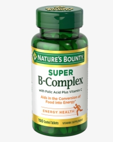 B-complex With Folic Acid Plus Vitamin C - Iron Supplements Nature's Bounty, HD Png Download, Free Download