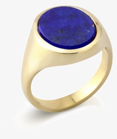 Stone Set Oval Signet Ring - Mens Lapis Lazuli Signet Ring, HD Png Download, Free Download