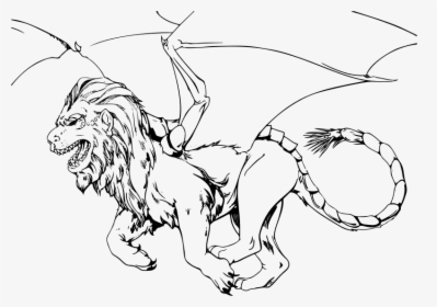 Manticore By Ladyofhats - Drawings Of Manticore, HD Png Download, Free Download