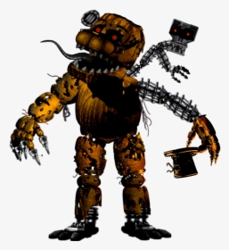 Nightmare Golden Freddy By Theredcat13 , Png Download - Cartoon, Transparent Png, Free Download