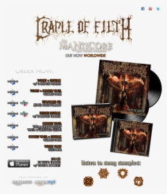 Cradle Of Filth The Manticore And Other Horrors Cd, HD Png Download, Free Download