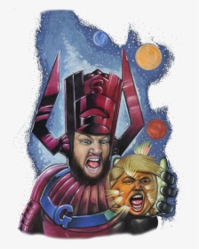 Galactus Destroys Planet Trump Womens Longsleeve Shirt - Illustration, HD Png Download, Free Download