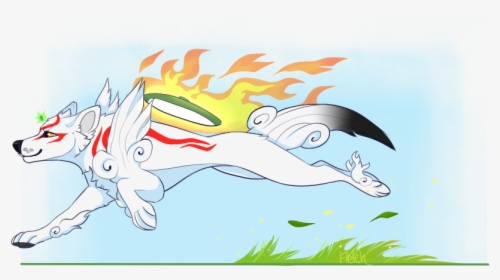 Okami Amaterasu - Cartoon, HD Png Download, Free Download