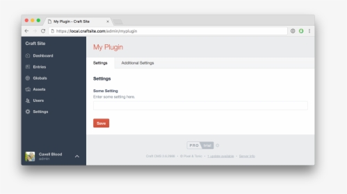 First Tab Of Plugin - Craft Cms Tabs, HD Png Download, Free Download