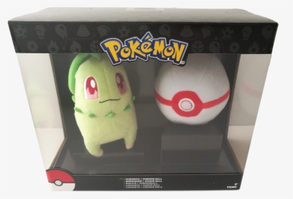 Official Pokemon Chikorita Premiere Ball Plush Box, HD Png Download, Free Download