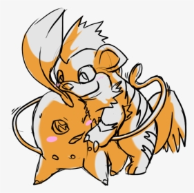 E621 Alpha Channel Ambiguous Gender Chikorita Duo Feral - Cartoon, HD Png Download, Free Download