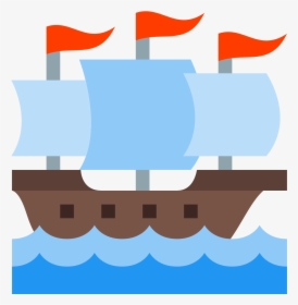 Sailing Vector Ship Design - Clipart Ship Sea, HD Png Download, Free Download