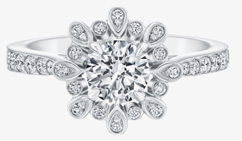 Winston Blossom Engagement Ring Harry Winston Associated - Ring, HD Png Download, Free Download