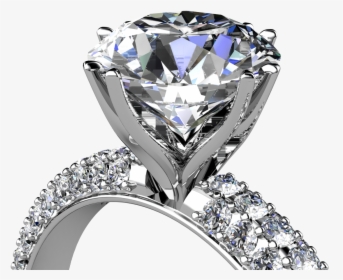 Transparent Wedding Rings Png Without Background - Diamond Ring With One Big Diamond, Png Download, Free Download