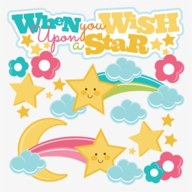 When You Wish Upon A Star Svg - Cute Shooting Stars Clipart, HD Png Download, Free Download