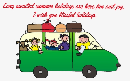 Summer Breaks Wishes Png Clipart - Christmas Family Road Trip, Transparent Png, Free Download