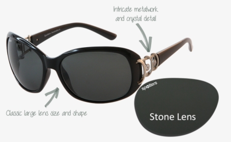 Spotters Sunglasses Sophia Pearl Brown Frame With Stone - Png Police Gafas, Transparent Png, Free Download
