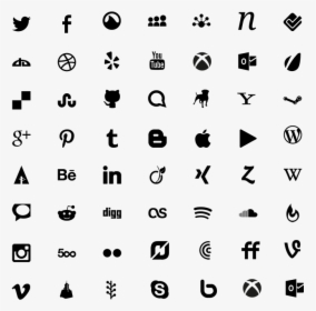 Font Awesome Social Icons Png, Transparent Png, Free Download