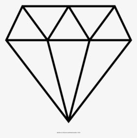 Clip Art Diamante Desenho Png - Diamond Icon Black White, Transparent Png, Free Download