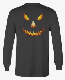Long Sleeve Tshirt Jack O Lantern Evil Glowing Pumpkin, HD Png Download, Free Download