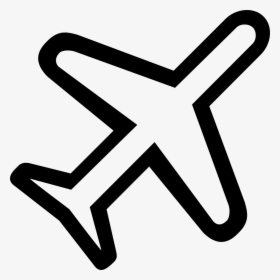 Airplane Rotated Diagonal Transport Outlined Symbol - Simbolo De Avión Png, Transparent Png, Free Download