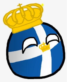 Kingdom Of Greeceball Polandball - Kingdom Of Greece Flag Countryball, HD Png Download, Free Download