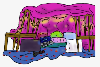 Cartoon Blanket Fort , Png Download - Clip Art Blanket Fort, Transparent Png, Free Download