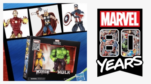 2019 Is Also The 80th Anniversary Of Marvel Comics - 80 Anniversary Marvel Legends, HD Png Download, Free Download