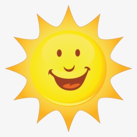 Smiley Smiling Sun Clip Art - Sun Smiley Face Transparent Background, HD Png Download, Free Download