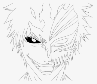 Drawn Masks Bleach - Ichigo Kurosaki Hollow Mask Drawing, HD Png Download, Free Download