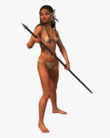 Digital Indian Female Warrior - Female Warrior Clipart, HD Png Download, Free Download