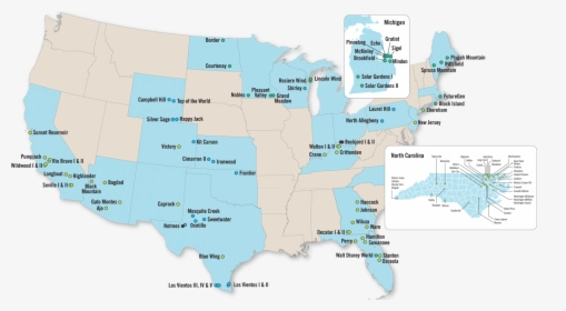 Map Of Commercial And Regulated Renewable Projects - Route 66 Famous, HD Png Download, Free Download
