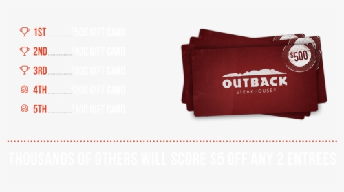 Outback Steakhouse Gift Card, HD Png Download, Free Download