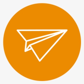 Paper Airplane Transparent Orange, HD Png Download, Free Download