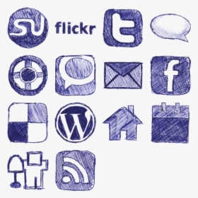 Doodle Facebook Icon Transparent, HD Png Download, Free Download