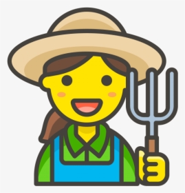 Woman Farmer Emoji - Man Farmer Icon, HD Png Download, Free Download