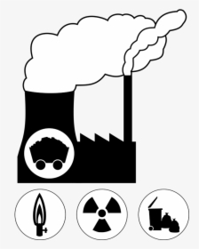 Nuclear Power Plant Power Station Computer Icons Radioactive - Coal Power Plant Clipart, HD Png Download, Free Download