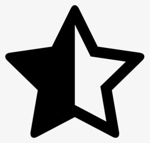 Half Star Icon , Png Download - Fa Star Half O, Transparent Png, Free Download