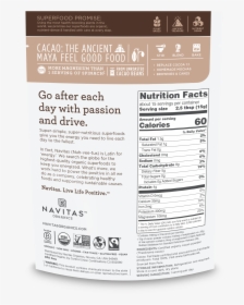 Navitas Organics Cacao Powder, HD Png Download, Free Download
