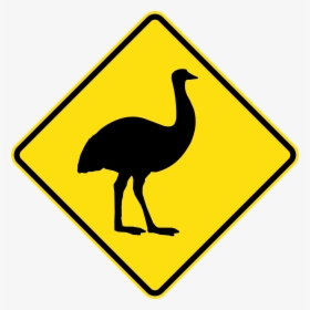 Transparent Emu Clipart - Australian Animal Road Signs, HD Png Download, Free Download