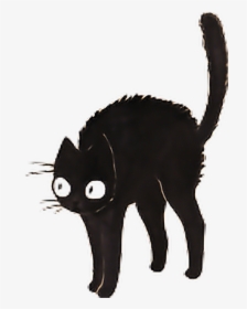 #cat #cats #black #blackcat #dark #tumblr #sticker - Drawing Of Black Cat, HD Png Download, Free Download