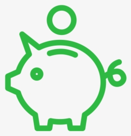 Piggy Bank Icon Light Green - Green Piggy Bank Clipart, HD Png Download, Free Download