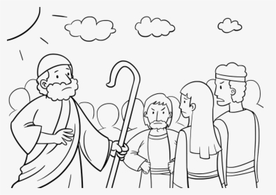 Bible, Moses, God, Old, Judaism, Jewish, Ancient - Moses And The Israelites Coloring Page, HD Png Download, Free Download