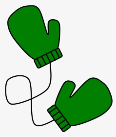 Mittens, Connected, Green - Green Mittens Clip Art, HD Png Download, Free Download