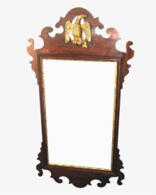 American Chippendale Mahogany Scroll Frame Mirror Jpg - Picture Frame, HD Png Download, Free Download